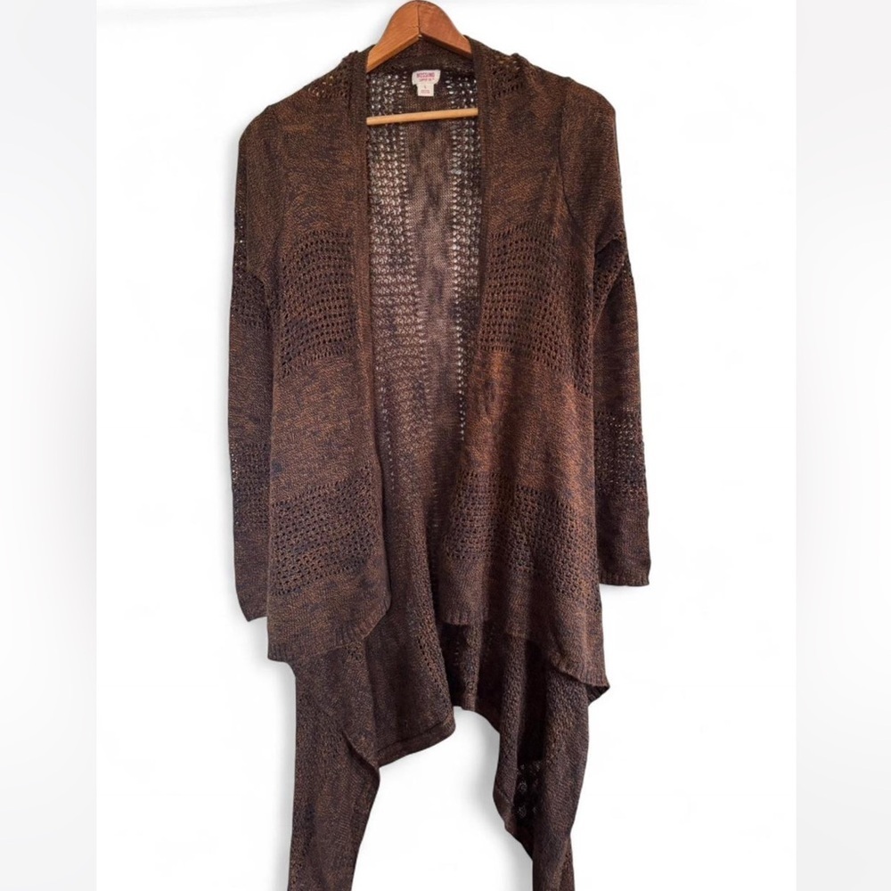 Mossimo Supply Co. Chocolate Open-Front Cardigan